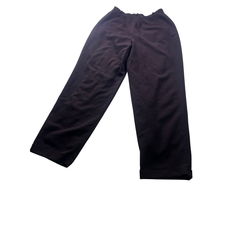 Vintage Austin Reed Womens Worsted Wool Pleated Dress Pants Brown High Rise 10